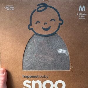 happiest baby Gray Kids “Comforter” Sleep Sack - Organic Cotton (M)